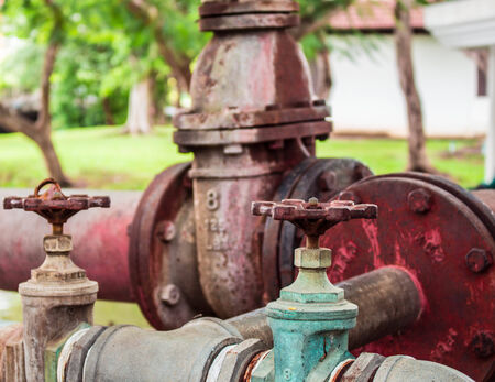 Turn off the water valve in the Gardenの写真素材