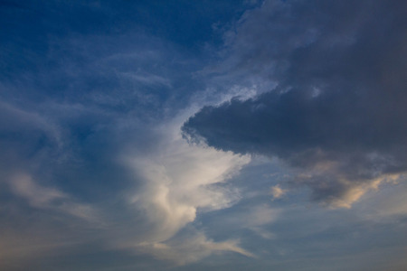 Dark blue sky and clouds Daya.の写真素材