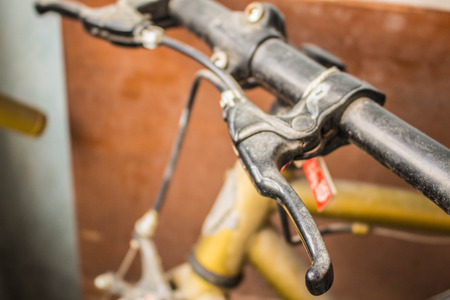 Bicycle brake down old unused.の写真素材