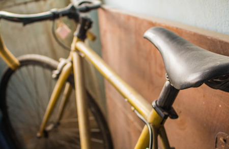 Bicycles parked in the homeの写真素材