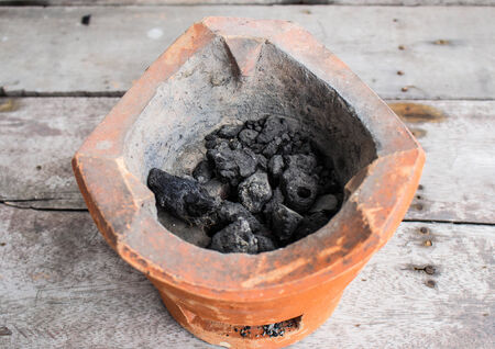 Clay oven brazier for cooking.の写真素材