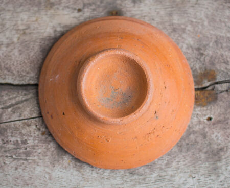Cover pot with soil that is not in use .の写真素材