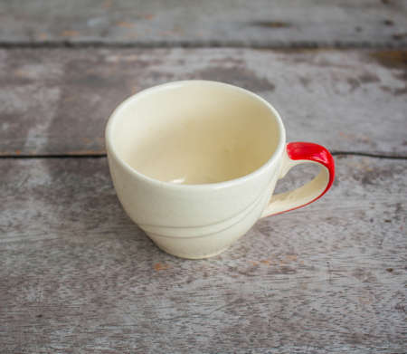 Empty cup for a coffeeの写真素材