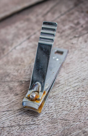 Scissors are used to cut nailsの写真素材