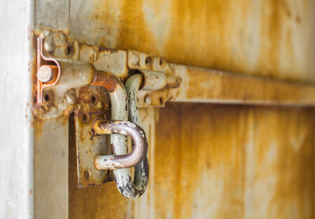 The old door lock and rustyの写真素材