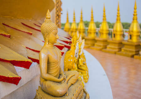 Buddha and the temple architecture.