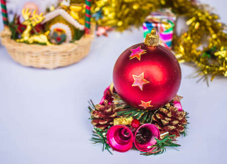 Ball and souvenirs in the new year.の写真素材