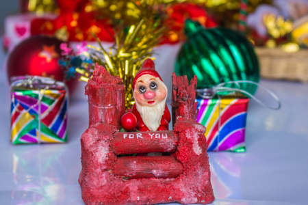 Santa Claus with Christmas giftsの写真素材