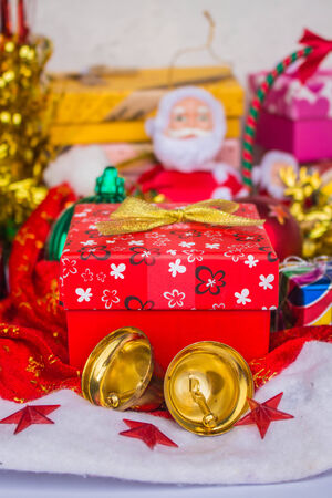 Gift box and other accessories for the New Year.の写真素材