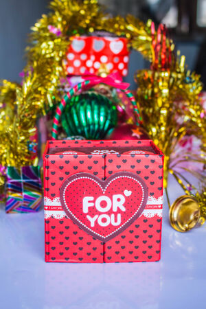 Gift boxes to show the love of the giver.の写真素材