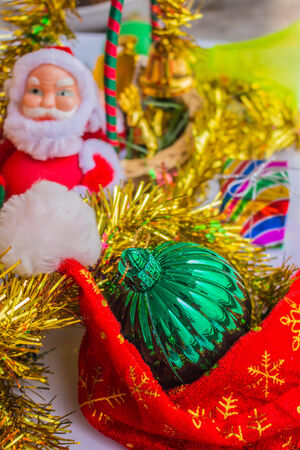 New Year's balls and decorations.の写真素材