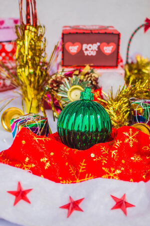 Balls and other New Year's decorationsの写真素材
