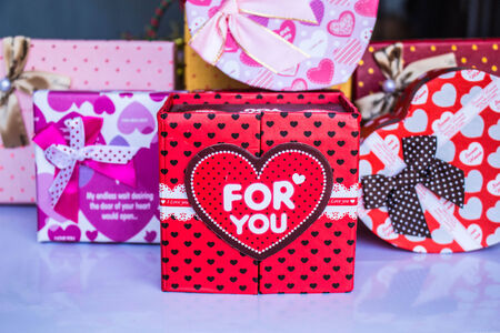 Prepare various gifts during the festival.の写真素材