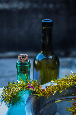 Wine for celebrating the New Year.の写真素材