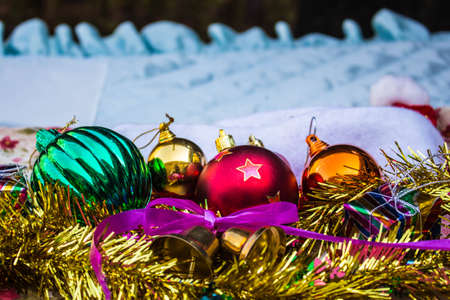 Balls and decoration for Newyearの写真素材