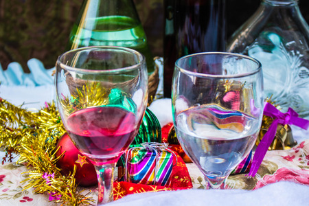 Drinks and decorations during the season.の写真素材