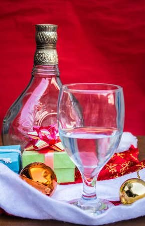 Beverages are prepared on the table.の写真素材