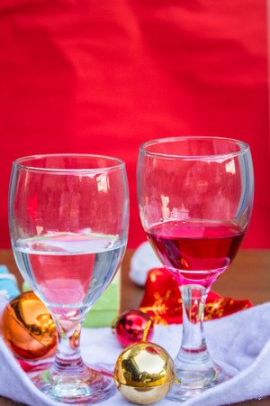 Glass placed on the table.の写真素材