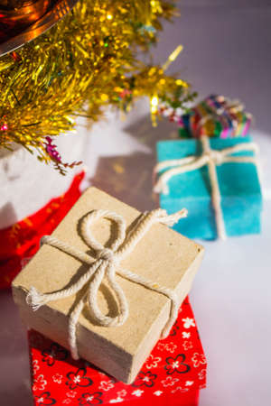 Gifts prepared in the chrismas festivalの写真素材