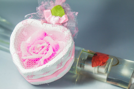Gift put back into the bottle.の写真素材