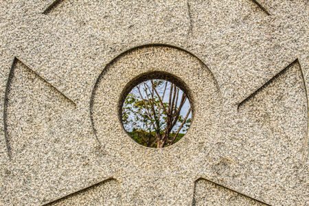 Concrete surfaces in the gardenの写真素材