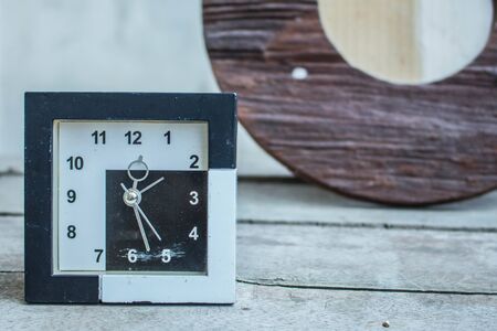 Watch contemporary on a woodenの写真素材