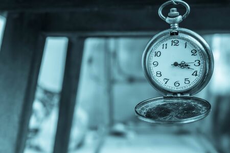 Antique clock in vintage style.の写真素材