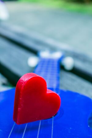 The heart of the music on the sound of the guitar.の写真素材