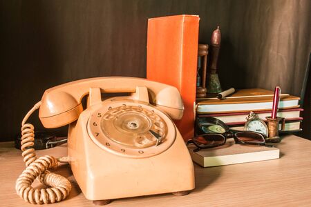 The phone in the office and office equipment.の写真素材
