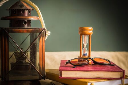 Lamps and stationery to darkness.の写真素材