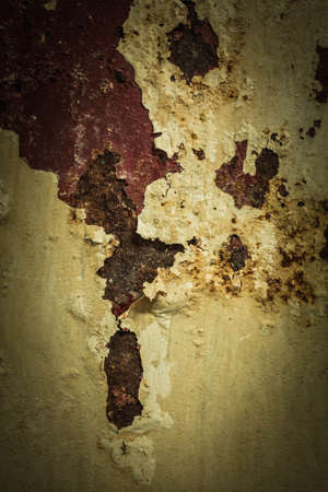 Background metal old paint peeling.