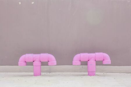 Pipe odor trap on the upper deck of the building.の写真素材