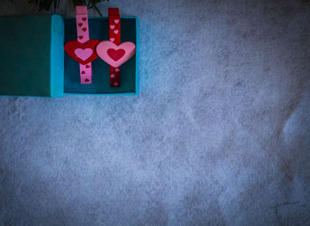 Heart in a gift box on a white background.
