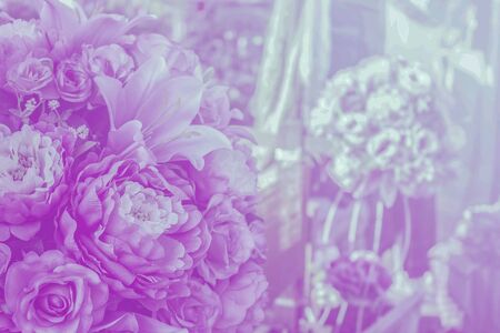 Pink flowers that adorn the festival of love.の写真素材