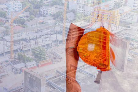 The architects of the project under construction.