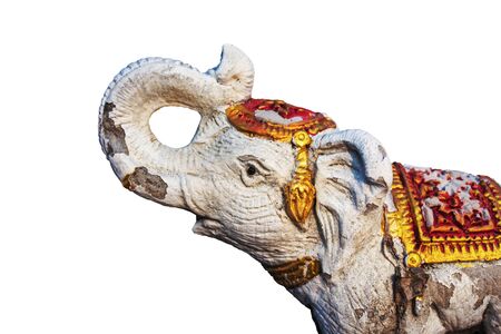 Elephant statue in the temple architecture of  thailandの写真素材