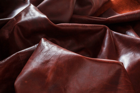 Genuine leather with ruggedness on the dark.の写真素材