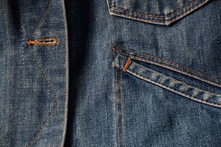 background of the old jeans jacket.