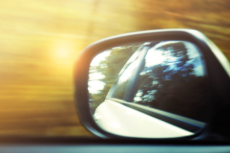 Images viewed through the glass when the car is running.の写真素材