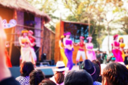 Islander dance show on the stage in thailand.の写真素材
