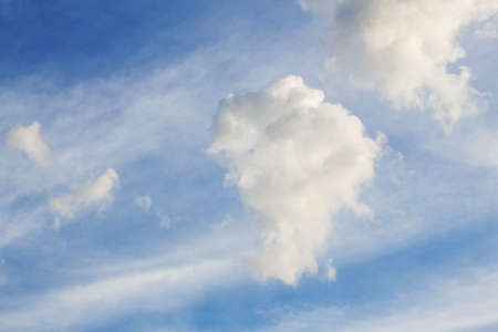 Cloud on the sky with heart shape.の写真素材