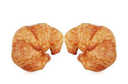 croissants dessert on a white background.の写真素材