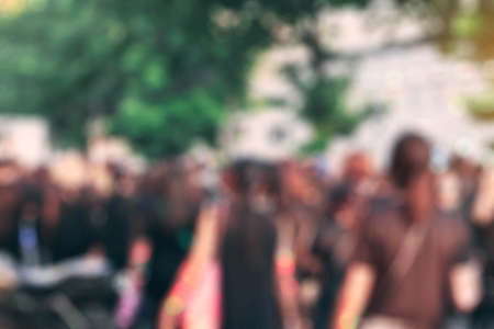 Crowd on the street with blurred images.の写真素材