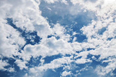 White clouds in the daytime with blue sky background.の写真素材