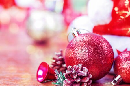Balls and decorations on Christmas Eve.の写真素材