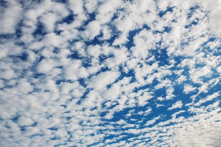 Blue sky and white clouds of beautiful natural.の写真素材