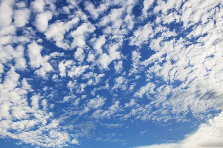 Clouds on the blue sky and colors of nature.の写真素材