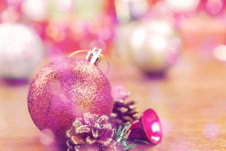 Balls and decorations with colorful of beauty.の写真素材