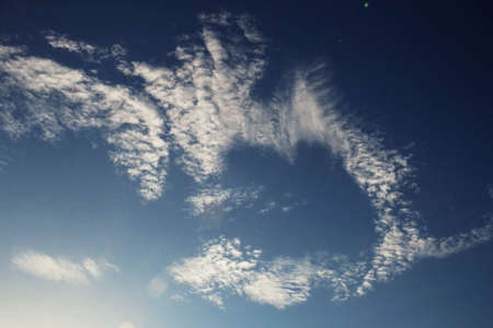 Blue sky with the beauty of clouds.の写真素材