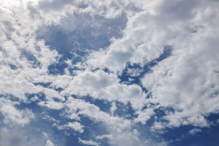 white clouds on blue sky with the beauty of nature.の写真素材